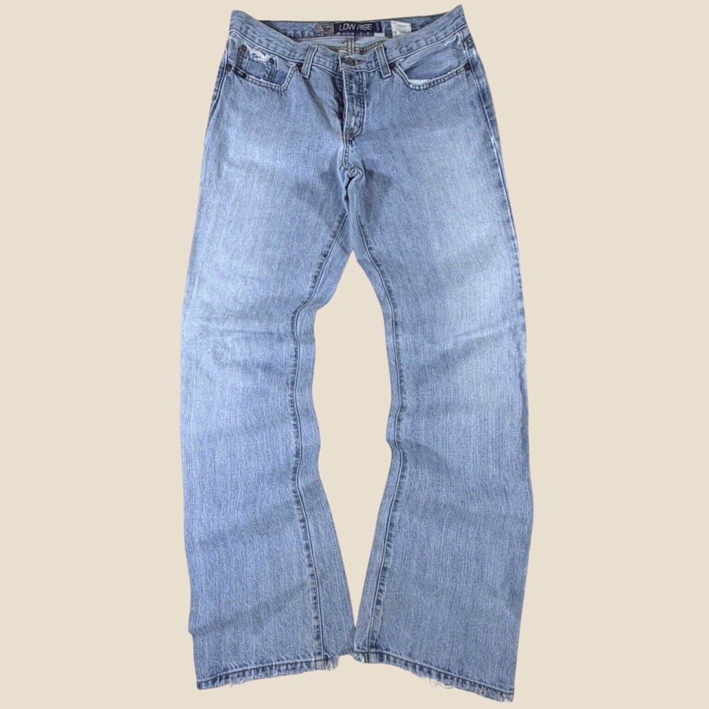 Vintage Baggy Jeans Y2k 90s Women 11 X-Tall Button Fly Relaxed Light Wash Grunge